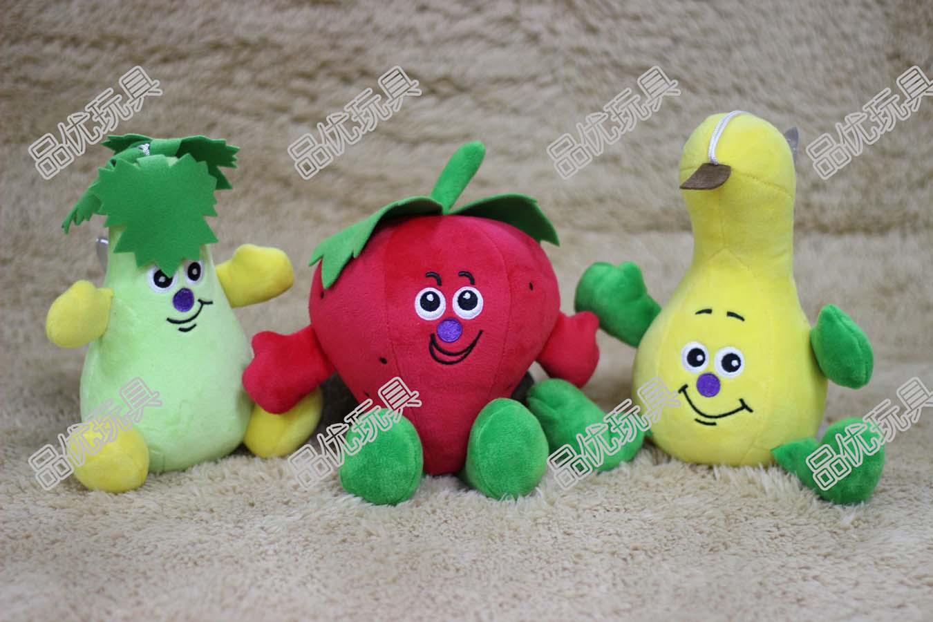 毛絨玩具葫蘆瓜、草莓、檸檬